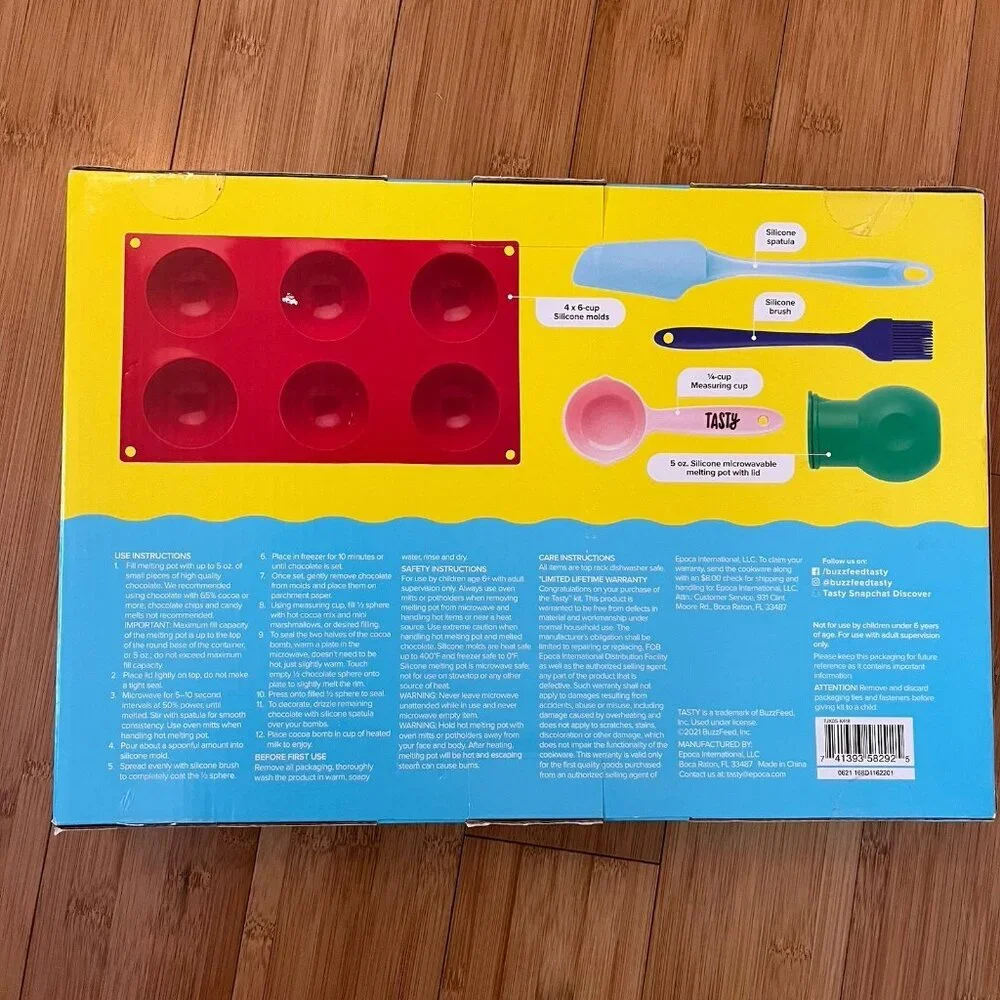 Kits Hot Chocolate Bomb Gift‎ Set Includes Kid Safe Real Cooking Tools Multi